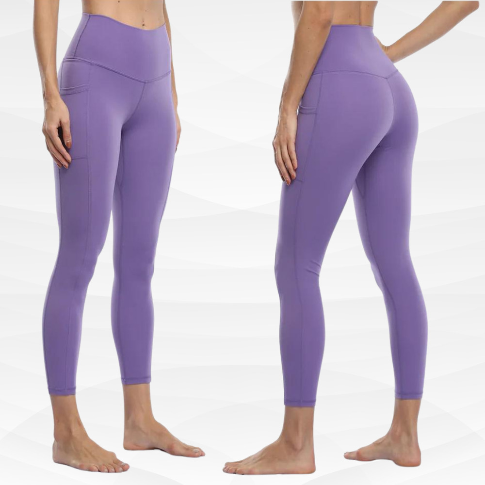 NWOT Colorfulkoala Pocket Brushed leggings 25 Purple Size L